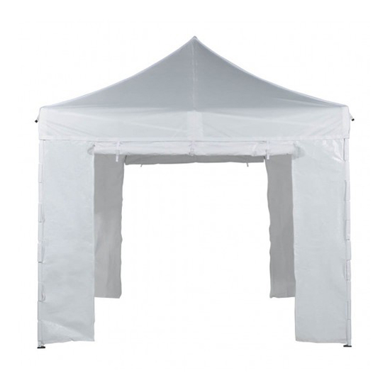 White Canopy Tent Pop Up Gazebo With Roll Up Door