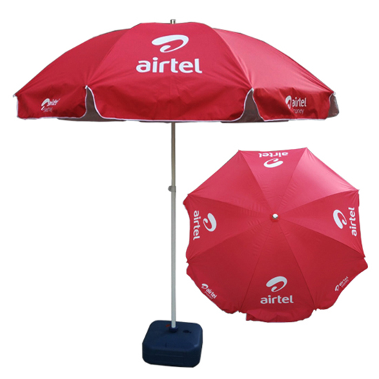 Airtel 48 Inches Promotional Sun Umbrella,Beach Umbrella,Umbrella Parasol,240cm arc top diameter