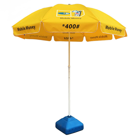 MTN Advertising Custom Beach Umbrella,Promotional Sun Umbrella Parasol In Yellow Color