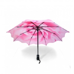 Pink folding umbrella