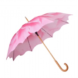 Wave edge stick umbrella with full color printing