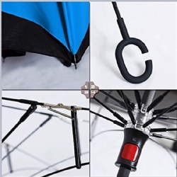 Creative inverted double layer umbrella windproof upside down straight umbrella