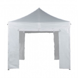 White Canopy Tent Pop Up Gazebo With Roll Up Door