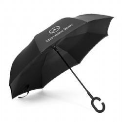 Mercedes Benz Logo Inverted Umbrella,Reverse Umbrella,Inside Out Umbrella,Upside Down Umbrella