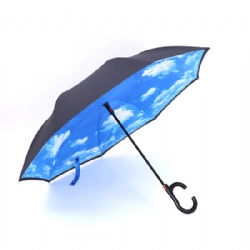 Automatic Close Inside Out Umbrella,Reverse Umbrella Double Canopy Inverted Umbrella