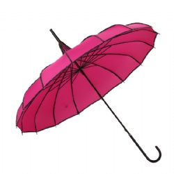 Pagoda Umbrella Retro Travel Stick Umbrella with Hook Handle