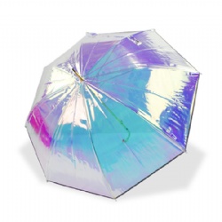 Color Changing Clear Shiny Laser Fluorescent Clear Transparent Umbrella