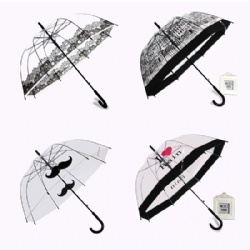 Custom Dome Bubble Clear Transparent Umbrella With Branded Logo