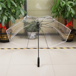 54/60 Inches Oversize Large Golf Size Custom Transparent Clear Umbrella