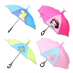 Stand Up Non-drip Child Umbrella For Kid With Plastic Cover