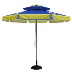 Air Vent Double Canopy Garden Patio Umbrella