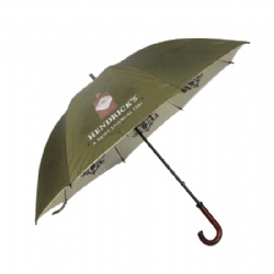 Customized Deluxe High End Double Canopy Golf Umbrella With Gentle Wood Handle