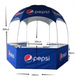 Portable Dome Kiosk Tent Advertising Display Booth with Custom Full Color Printing