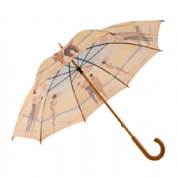 Traditional walking umbrella with crook handle