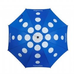 Walking straight umbrella with silk screen printing